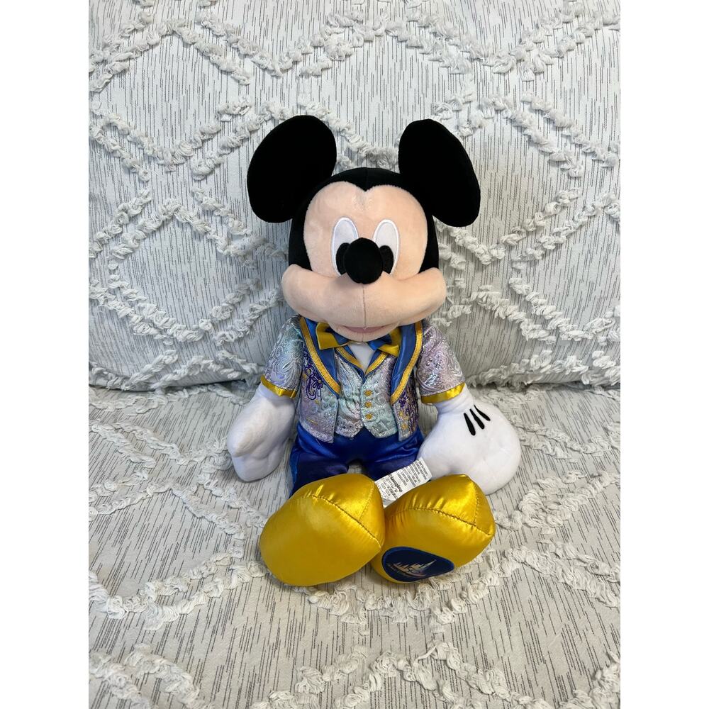 Walt Disney World 50 Celebration Mickey Mouse Stuffed Animal Plush Toy